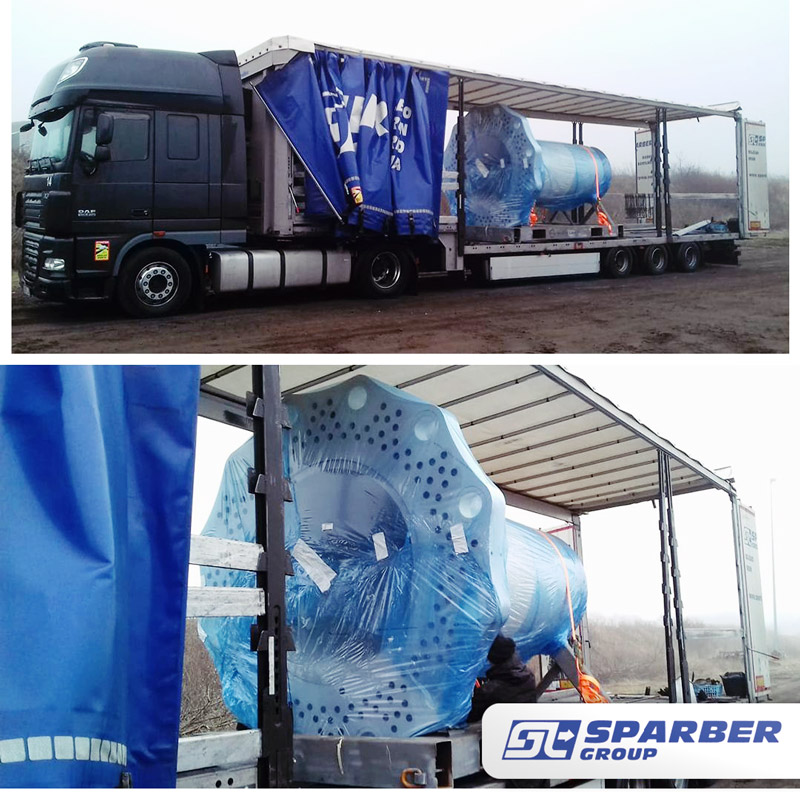 Sparber Transported a Wind Energy Piece from Denmark to Belgium using a Closed Extendable Semi