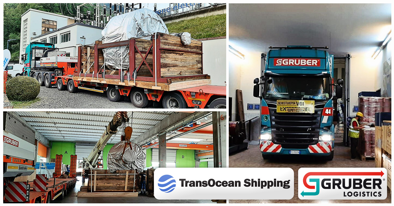 TransOcean Shipping and Gruber Logistics Cooperated on the Delivery of Hydropower Plant Components to South Tyrol, Italy