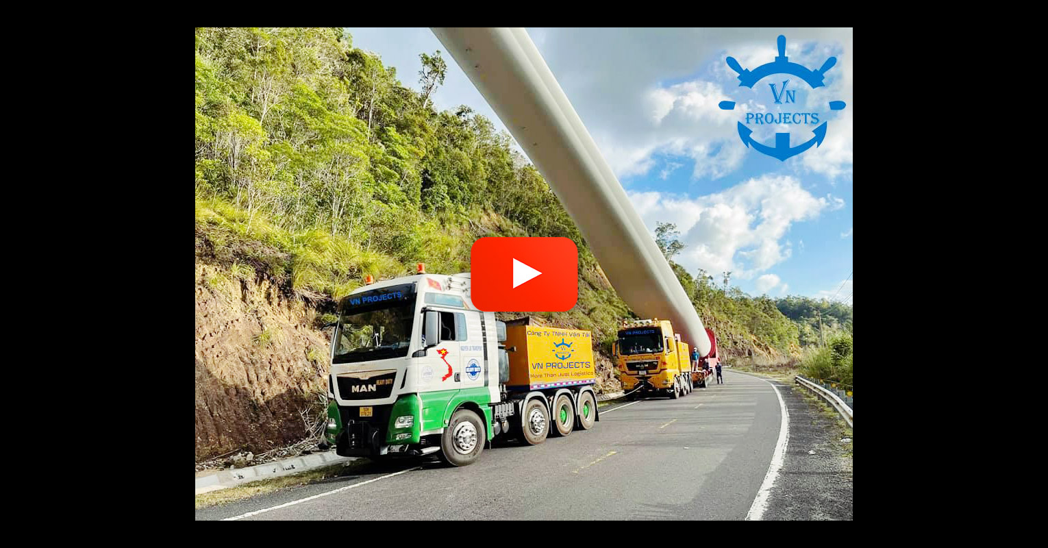 Video - VN Projects Transported Wind Turbine Blades Using a Special Blade Adapters