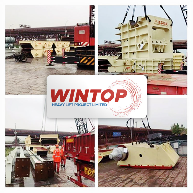 Wintop Heavy Lift Shipped a Jaw Crusher, a Feeder Machine and a Vibrating Screen from Tianjin to Tema