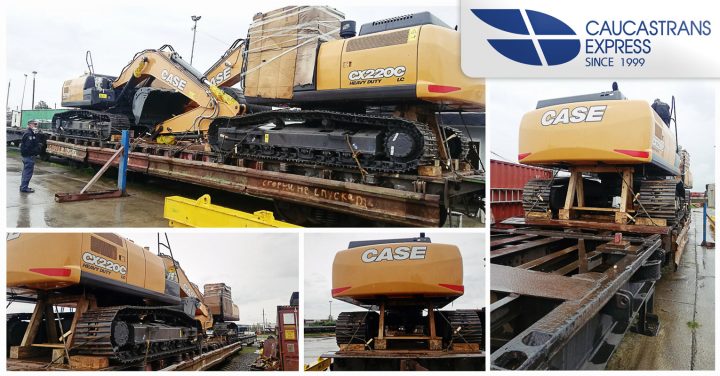 Caucastransexpress Handled 2 x 21mt Excavators from Poti to Almaty, Kazakhstan