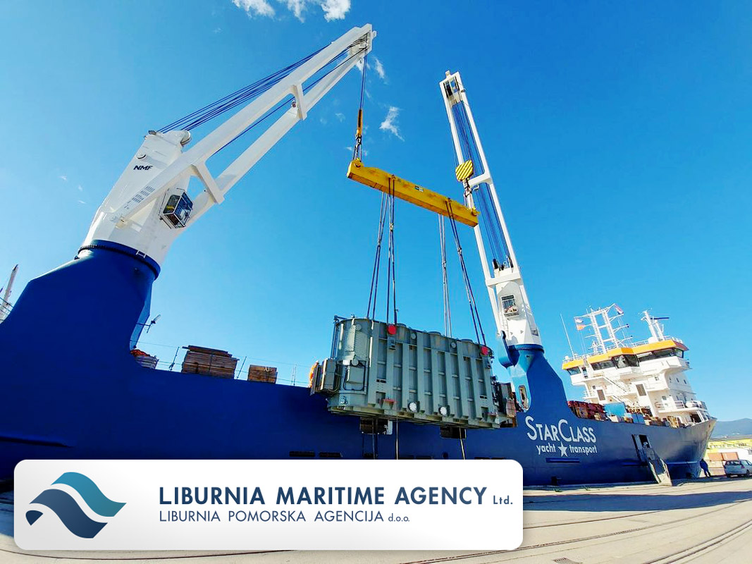 Liburnia Chartered & Loaded mv Eemslift Hendrika with 2x235mt of Transformers