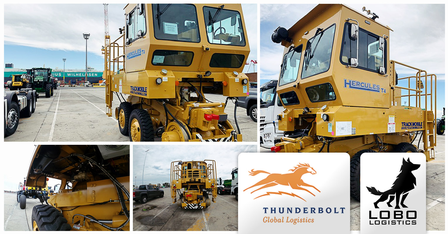 Lobo Logistics and Thunderbolt Global Logistics cooperated on the transport of Port Handling Equipment for Brisbane Port