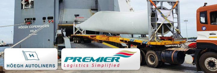 Premier Global Logistics Shipped an Exceptionally Long Wind Turbines via Höegh Autoliners