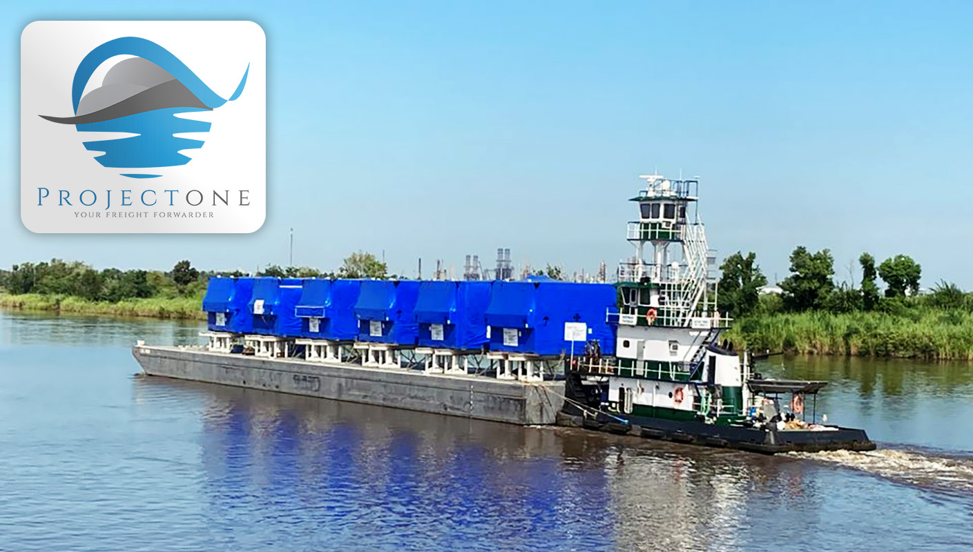 Project One Logistics Coordinated the Direct Discharge of 6 Gensets to a Barge which then Succesfully Departed the Port
