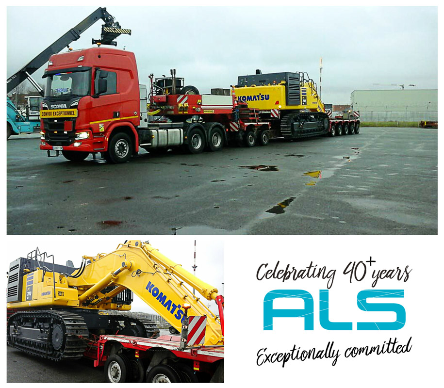 ALS Handled a Crawler Excavator from Zeebrugge, Belgium to France