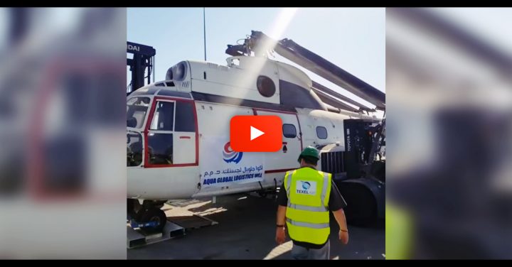 Moving a Helicopter by Sea On a Flat Rack – Aqua Global Logistics