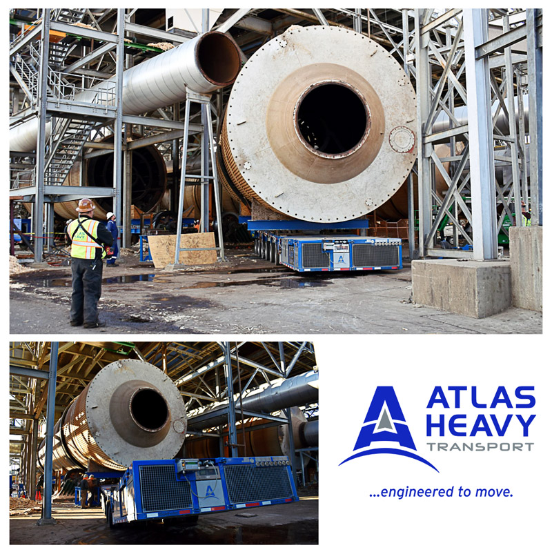 Atlas Heavy Transport Moved a Dryer Drum Switch Out in Louisiana