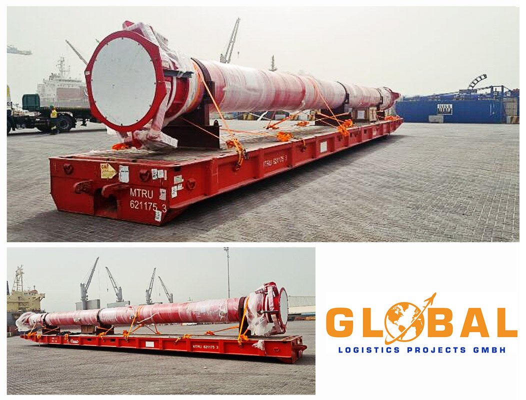 Global Logistics Projects Shipped a Vertical Telescopic Suction Pipe and Accompanying Cargo from Bahrain to Durban