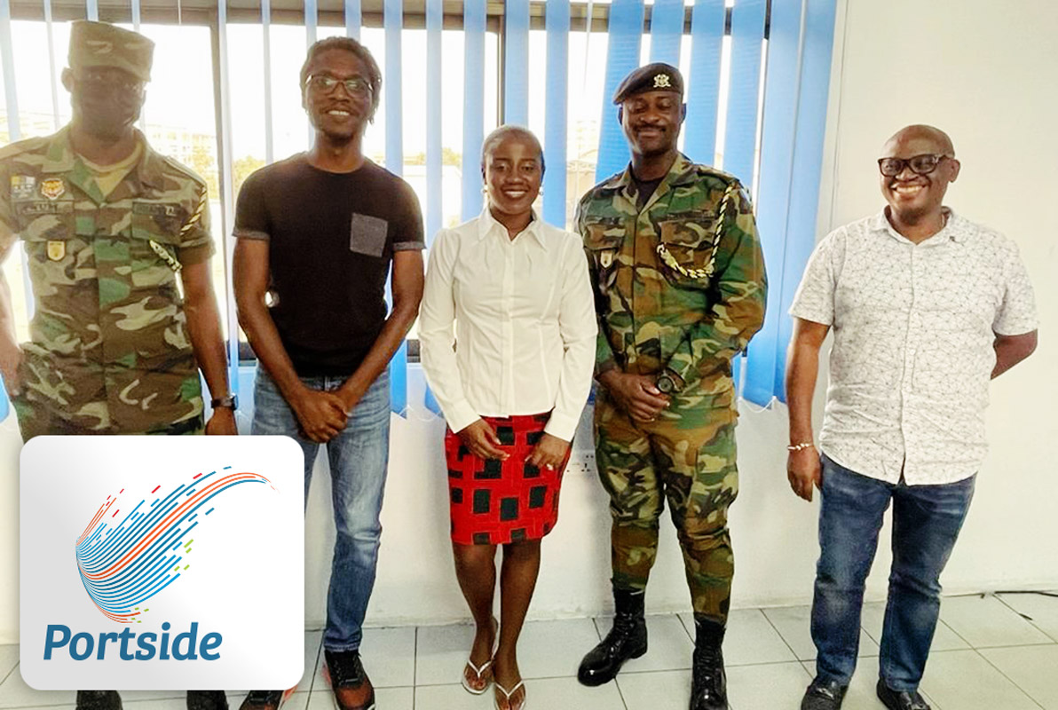 Portside's Team in Ghana Welcomed the Ghana Military which Shipped Equipment to Tema