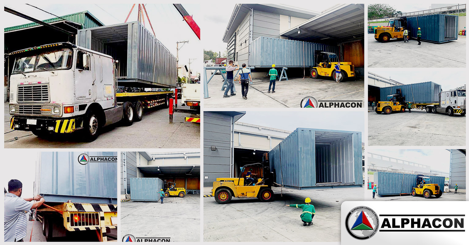 Alphacon Logistics Handled the Transfer, Unloading and Positioning of 1-Unit Over-width Fabricated Chemical Storage