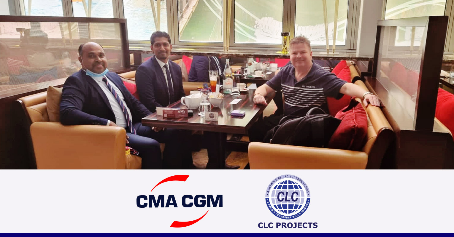 CLC Projects Chairman met with Jacob George and P.M. Razi of CMA CGM in Doha, Qatar