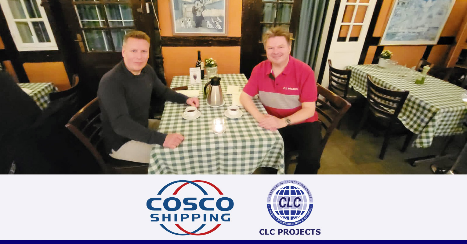 CLC Projects Chairman and Mr. Nikolaj Gryndahl, Chartering Manager at COSCO Specialized Carriers in Copenhagen