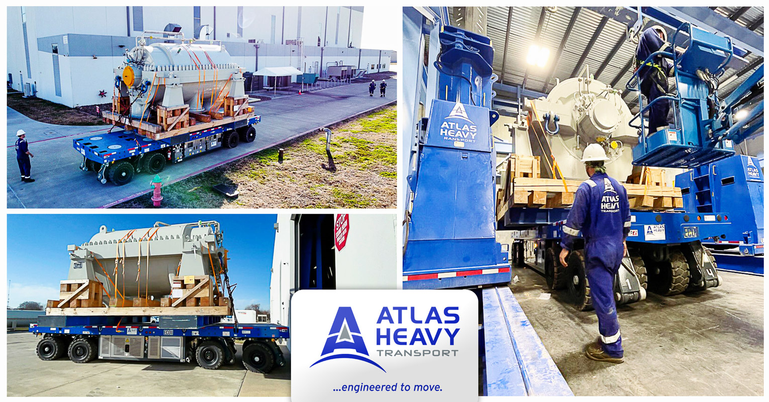 Atlas Heavy Transported a Pump Form on their 4-axle COMETTO Self-propelled Eco1000 for a Power Plant