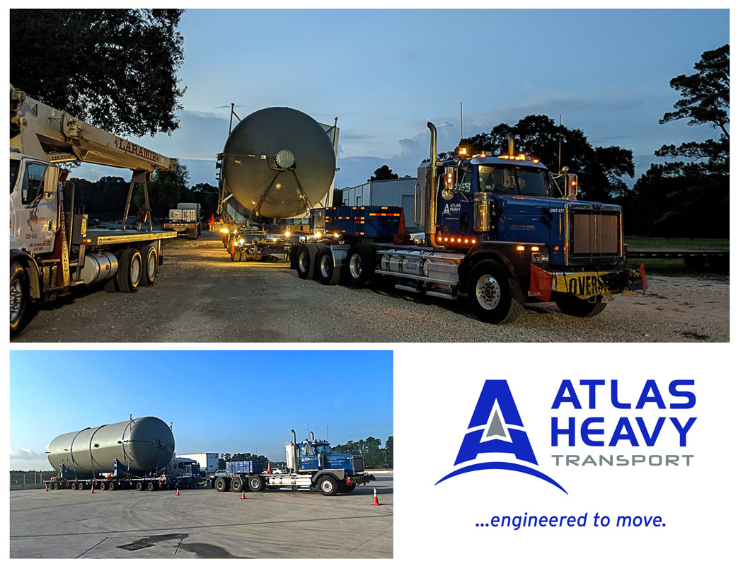 Atlas Heavy Transported 165,000 lb, 65 x 19 ft Vessels