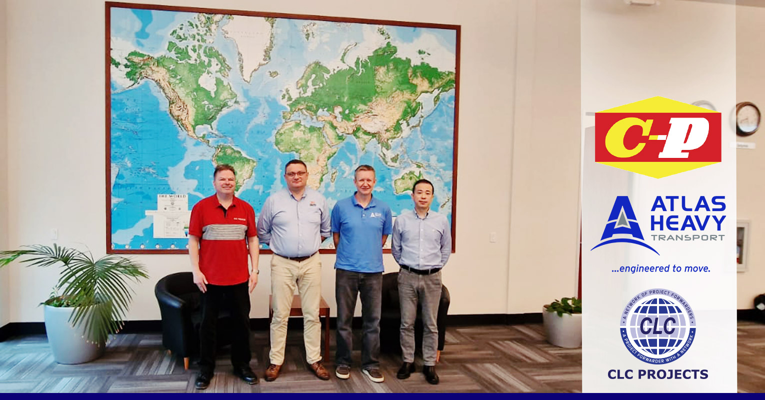 CLC Projects and service provider ATLAS Heavy Transport meeting with Mr. Slawek Piankowski, President and Mr. Alex Chen, President of Chipolbrok America Inc in Houston