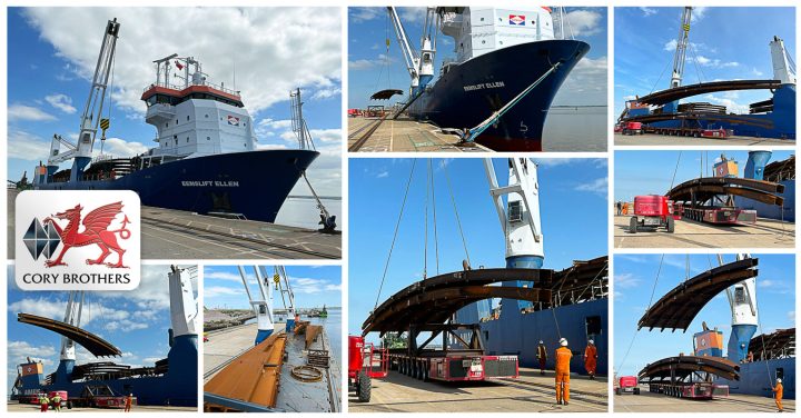 Cory Brother’s South East Agency & Projects Team Discharging Project Cargo from France at London Thamesport