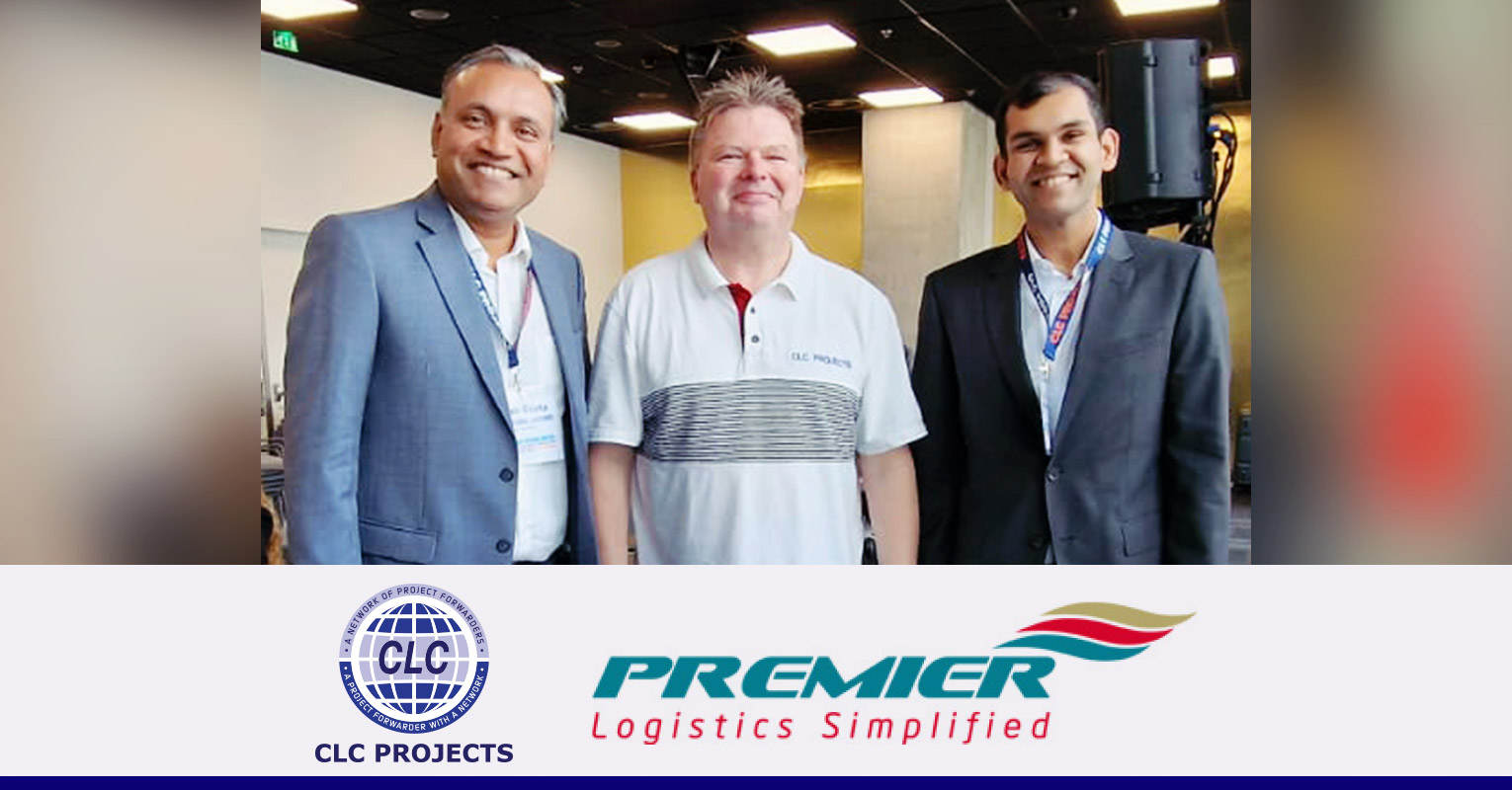 Rajesh Gupta & Akshay Gupta of Premier Global Logistics and CLC Projects Chairman at today's joint network meeting in Rotterdam