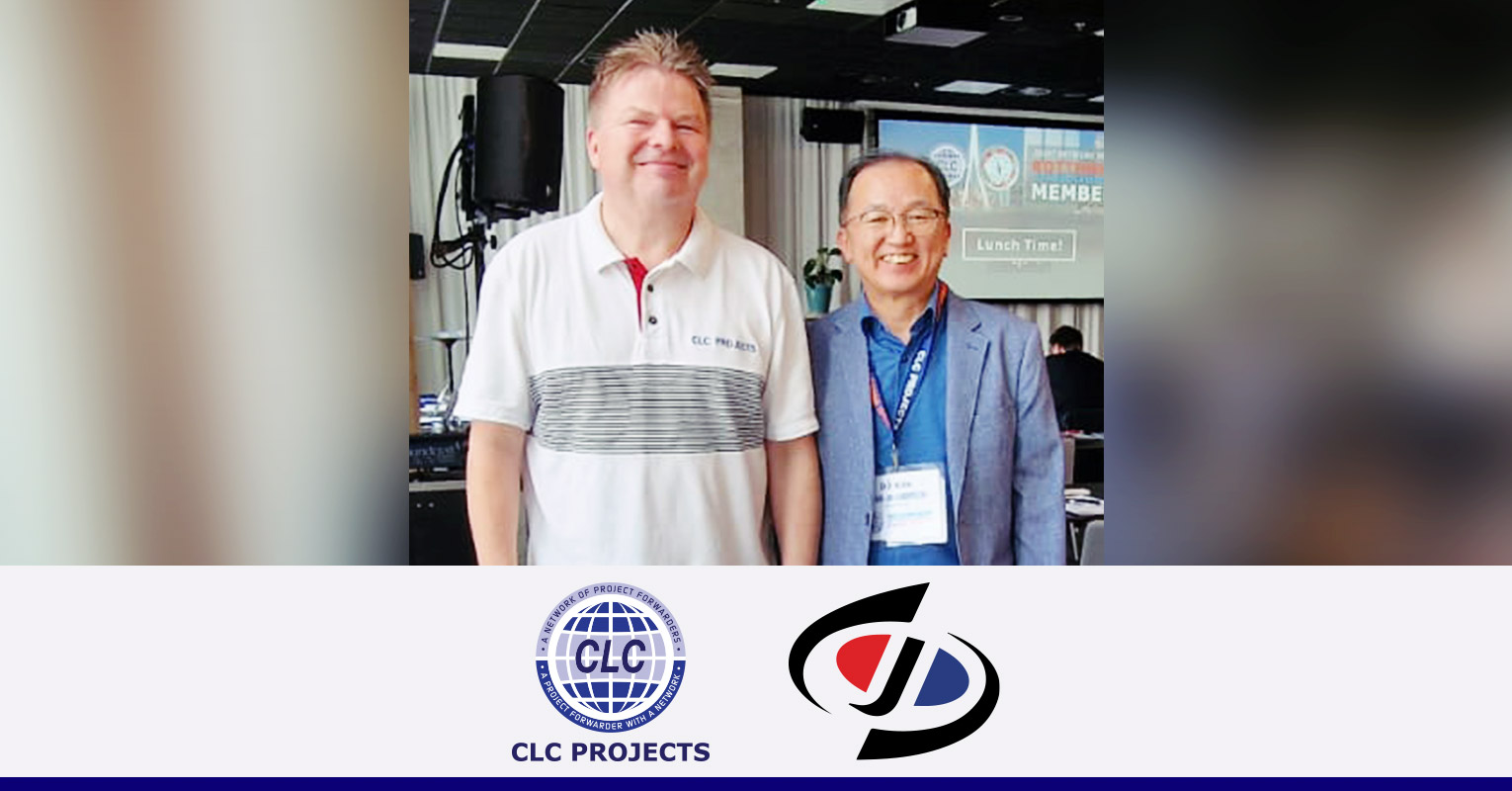DJ Kim of Shin-Jo Logitech and CLC Projects Chairman at joint network meeting in Rotterdam