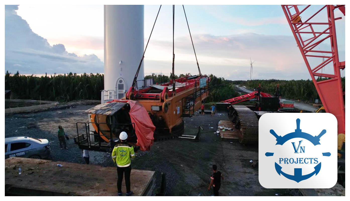 VN Projects Mobilizing Crane Section for a Wind Turbine Project