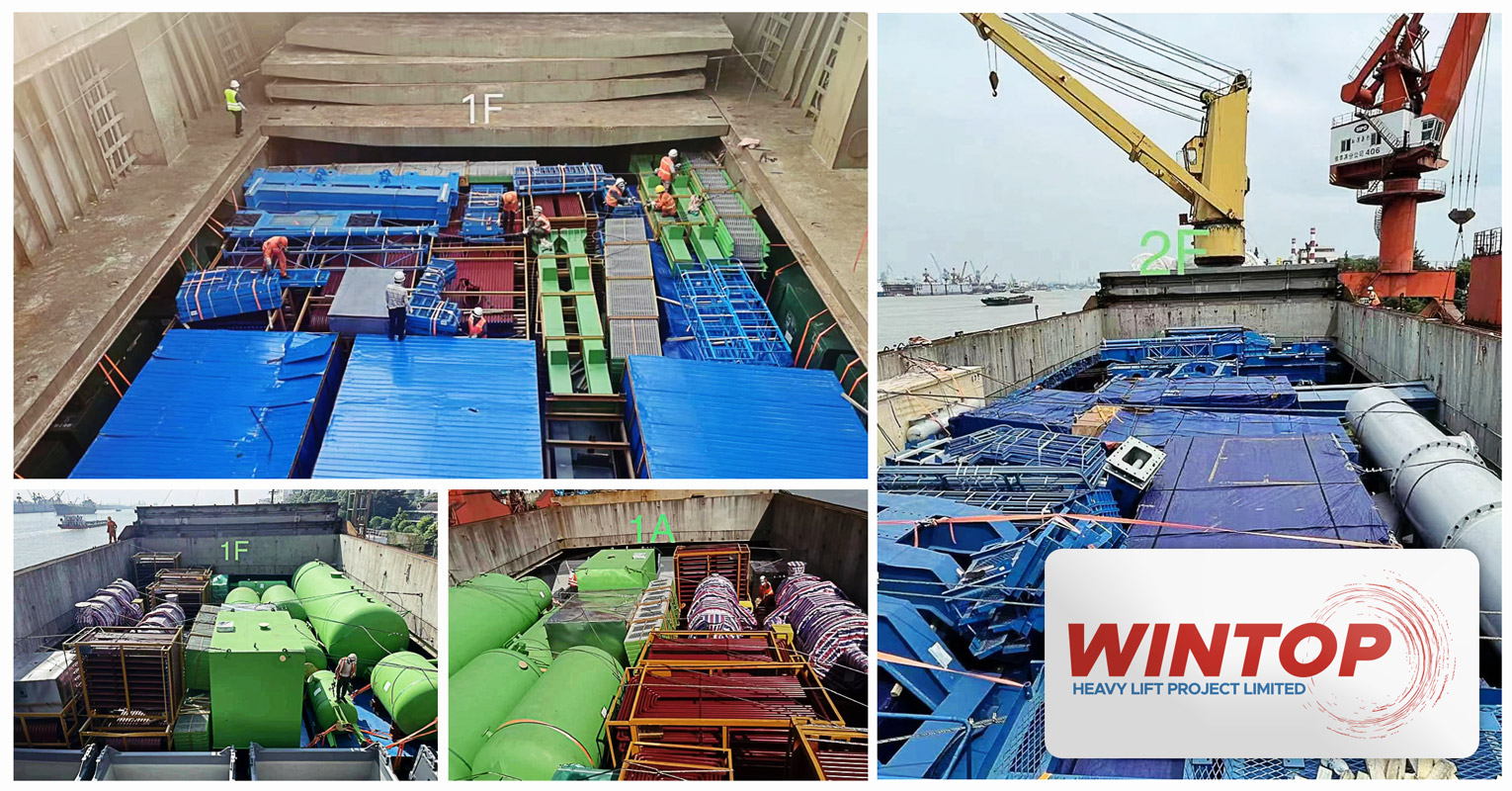 Wintop Heav Lift Shipped the Mechanical Body of a Special Crane from China to Thailand
