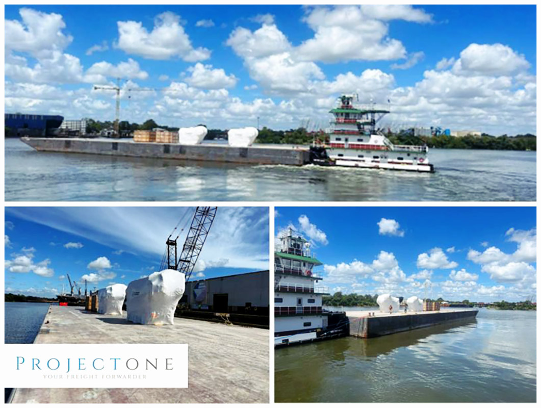 Project One Logistics Delivered 143,000-pound Motors to a Shipyard by Barge