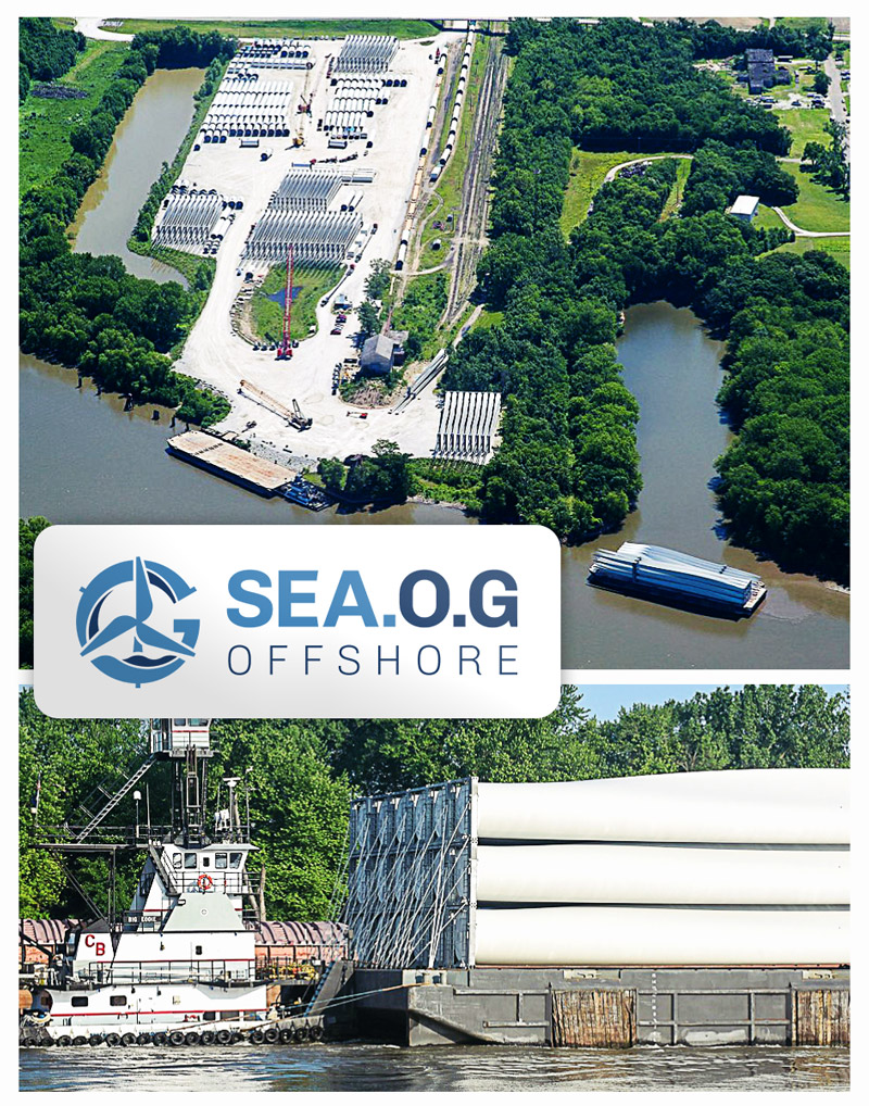 After Successful Offshore Tug & Barge Wind Turbine Transports by SEA.O.G. they were Featured in The Waterways Journal - Weekly