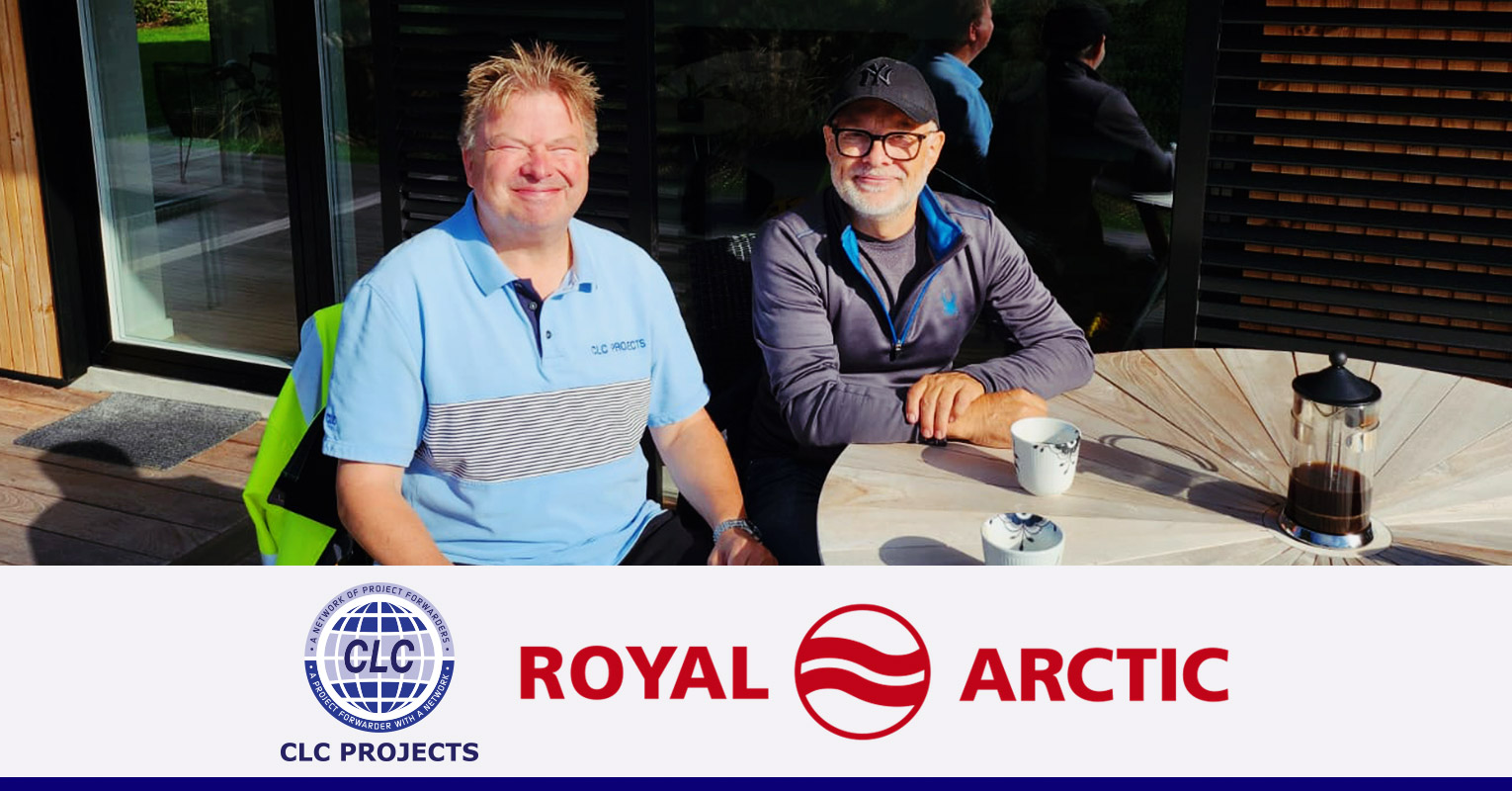 CLC Projects Chairman with Mr. Esper Boel, Project Manager at Royal Arctic Line in Ebeltoft, Denmark