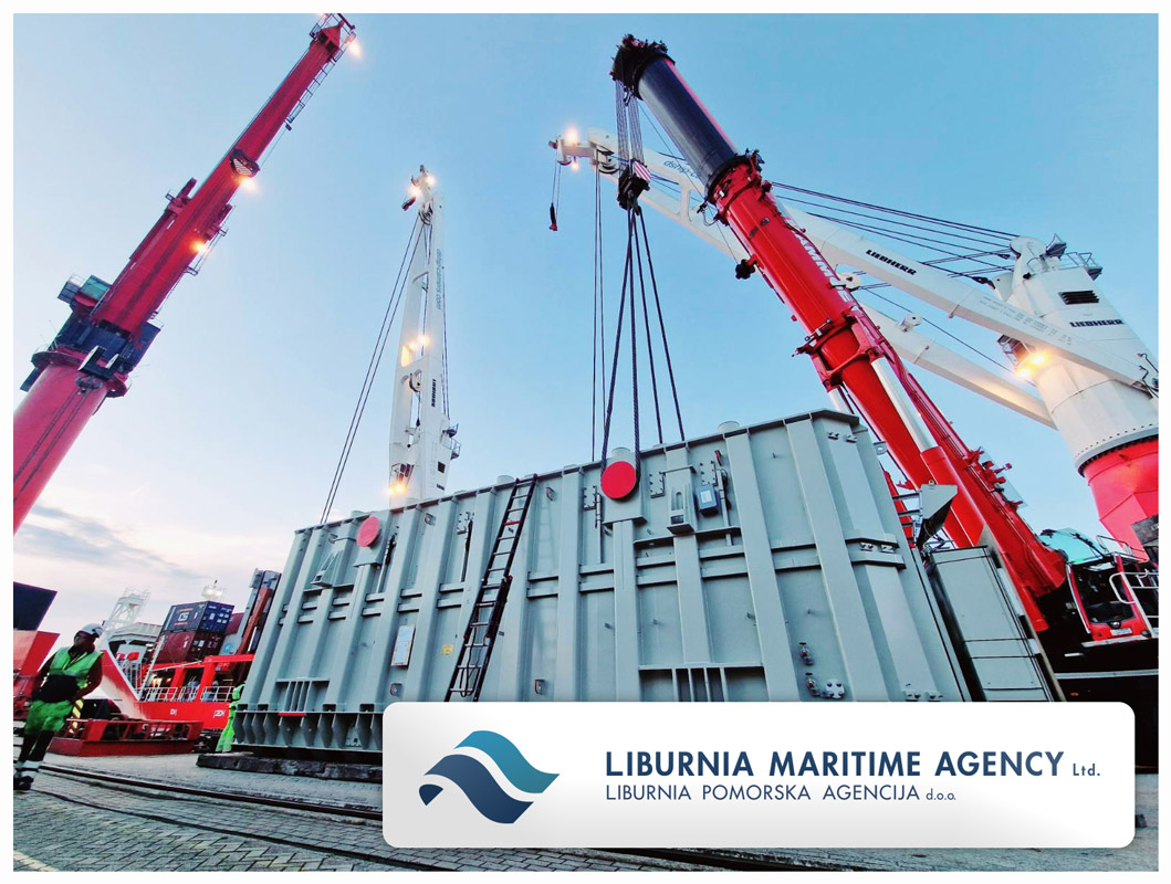 Liburnia Loaded a 313mt Transformer Today in Rotterdam for UAE