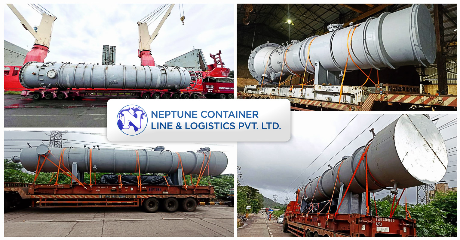 Neptune Container Line & Logistics Shipped Out an Oxidation Column from India to Iraq on Turnkey Basis