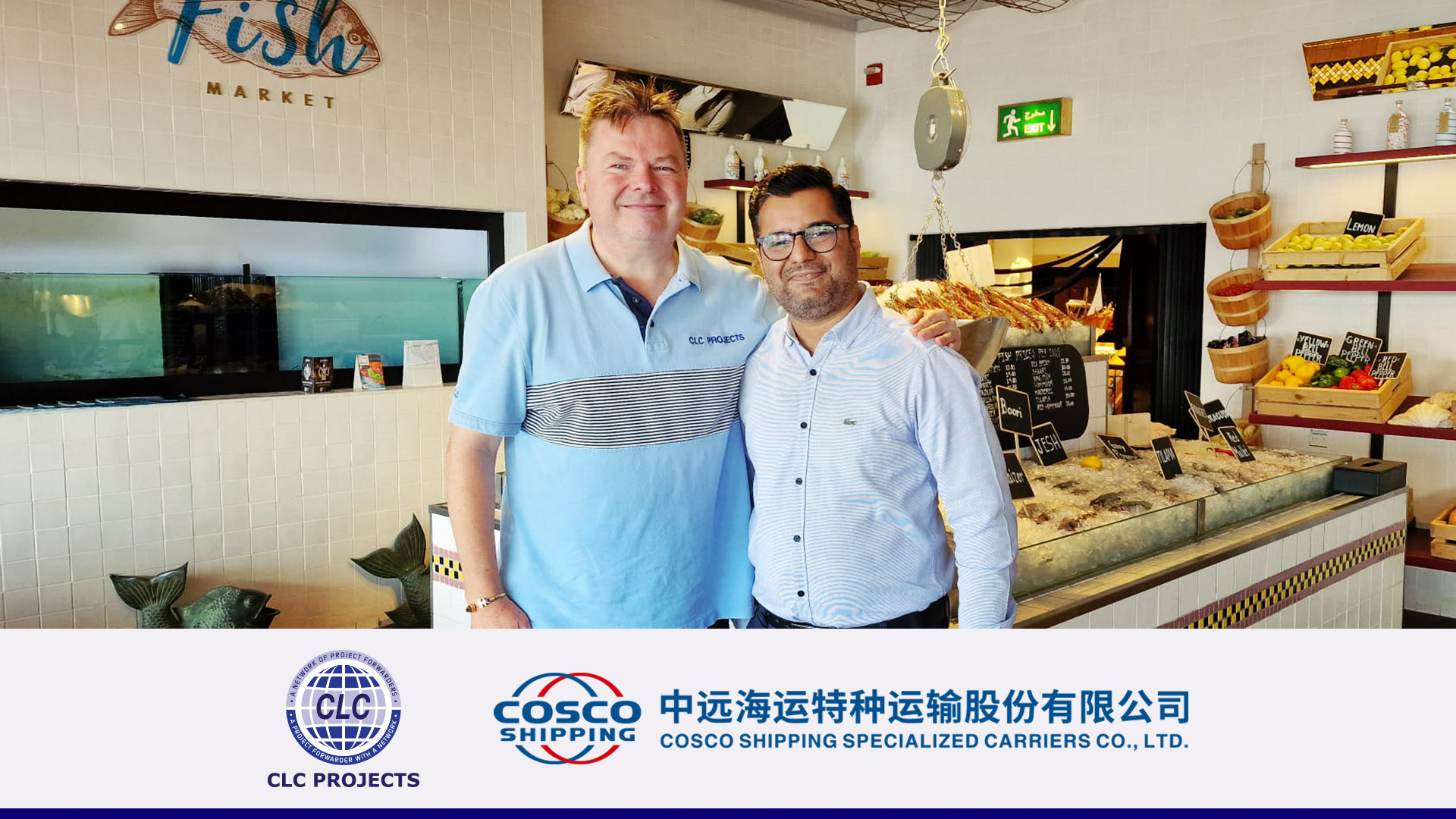 CLC Projects Chairman and Ali Raza of COSCO Shipping Specialized Carriers in Dubai UAE