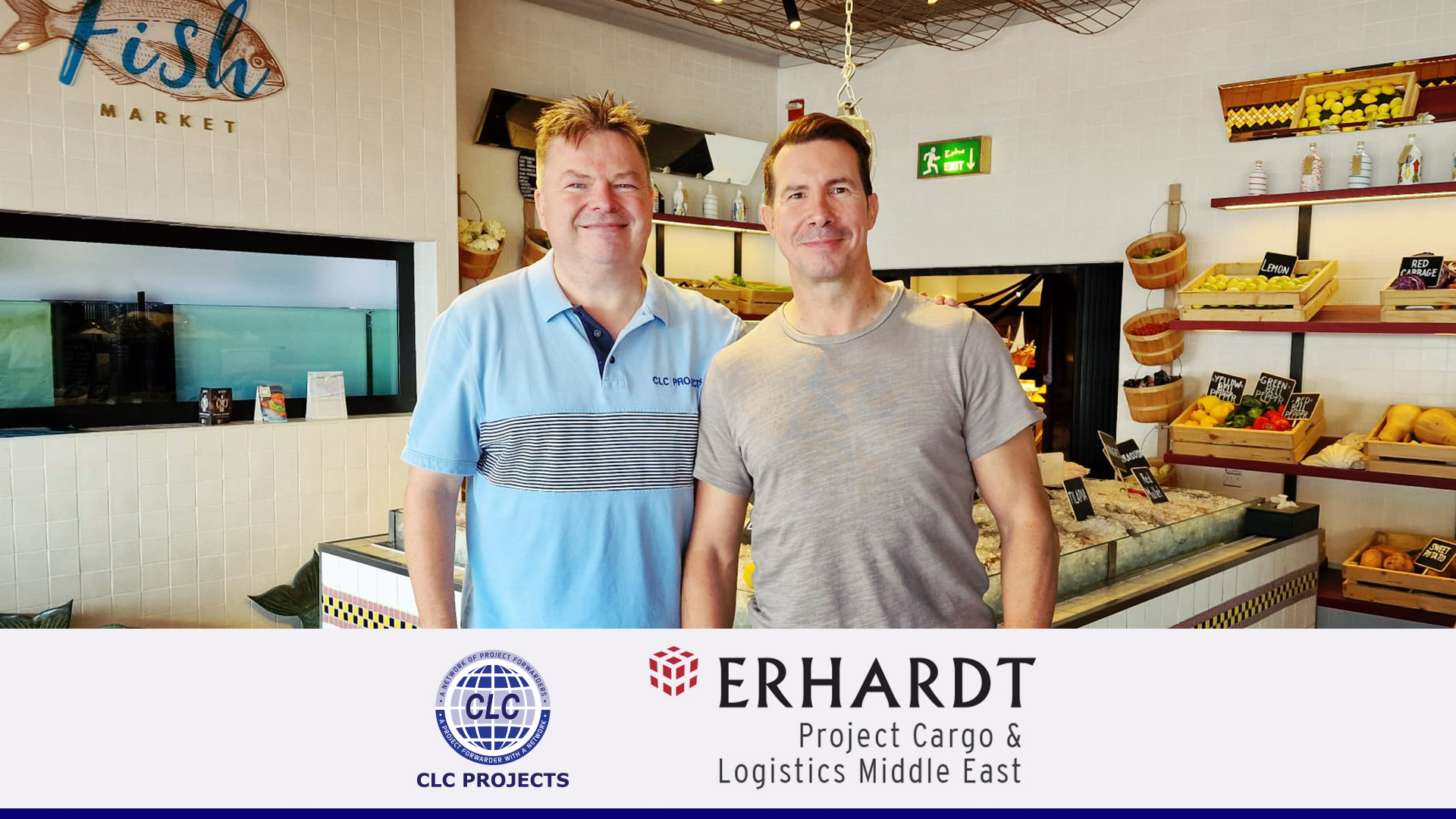CLC Projects Chairman with Andrew James Hall, Managing Director at Erhardt Project Cargo & Logistics Middle East in Dubai UAE