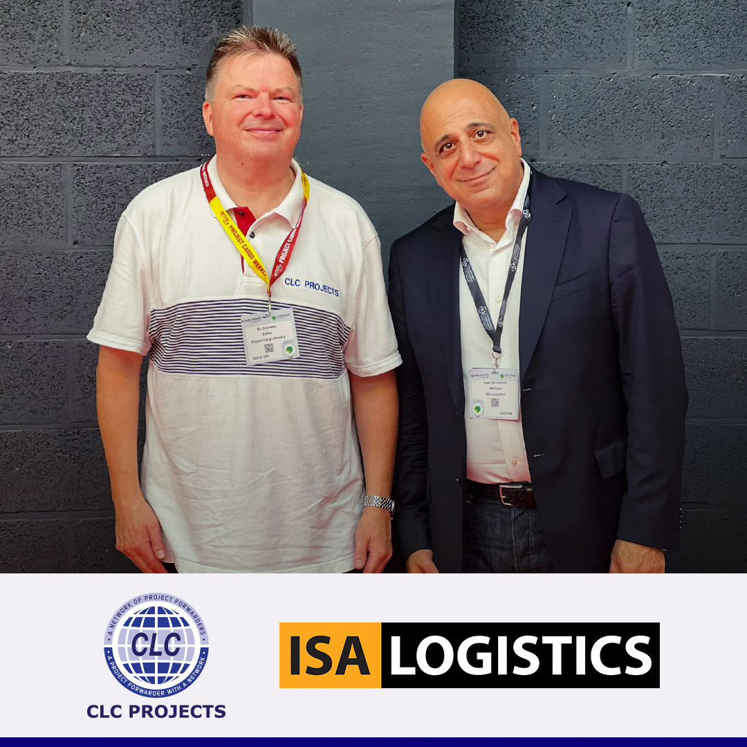 CLC Projects meeting with Fadi Ghossoub of ISA Logistics at AntwerpXL