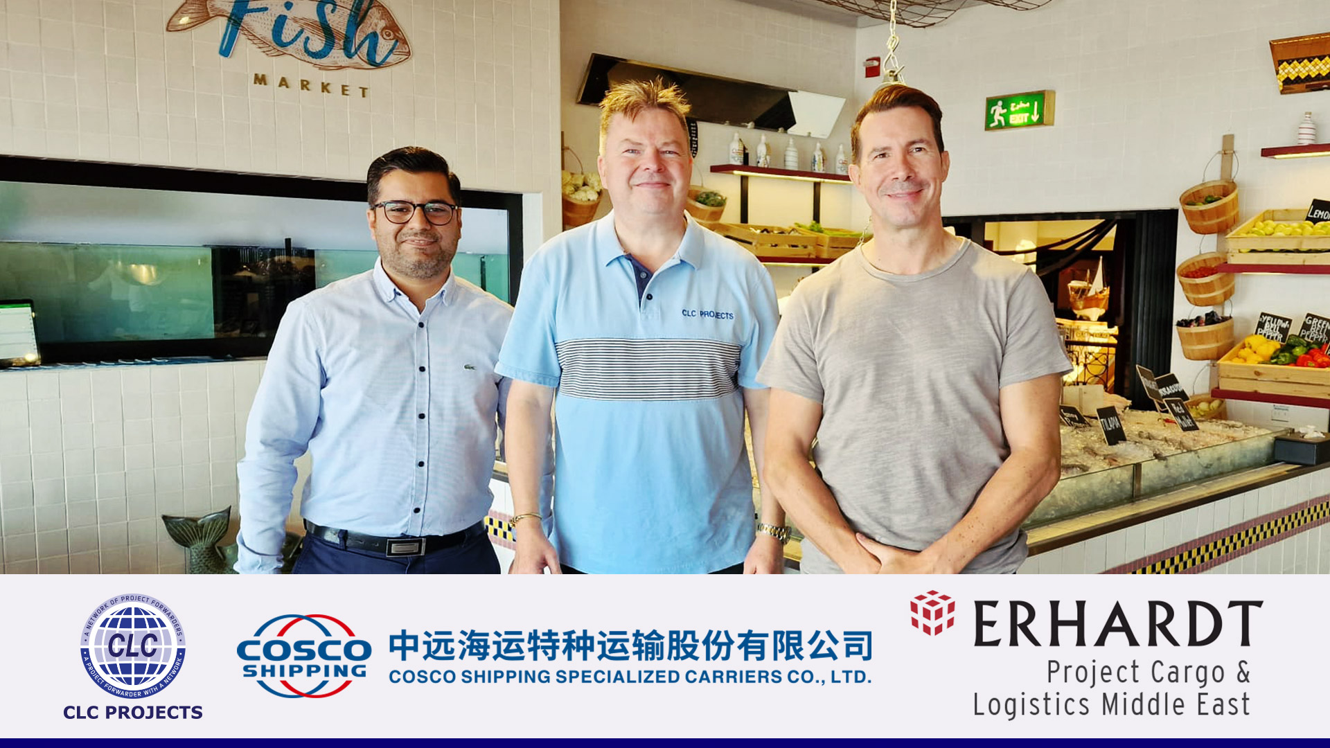 CLC Projects Chairman links COSCO Shipping Specialized Carriers with Erhardt Project Cargo & Logistics Middle East in Dubai UAE