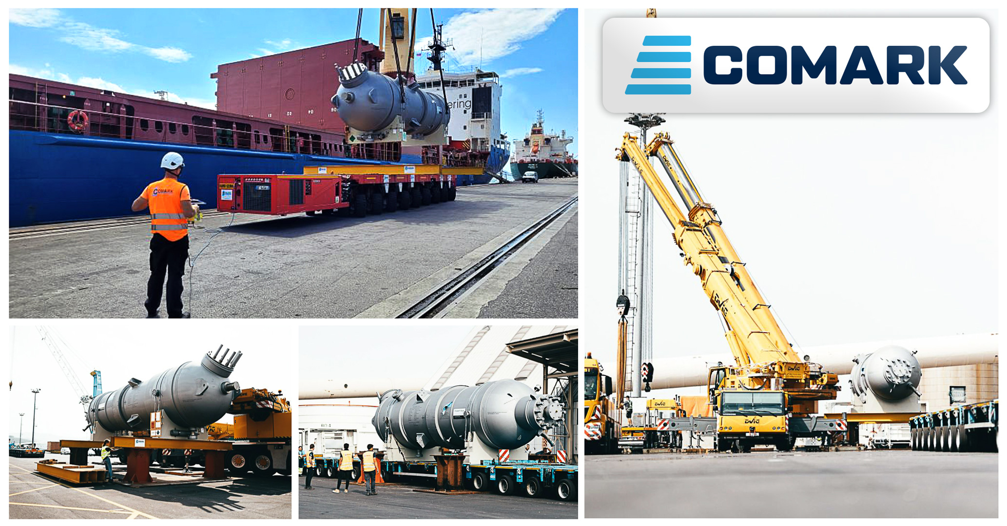Comark Handled this Heavy Unit via Port of Koper (Luka Koper) with their Own Equipment, Including Transshipping, Warehousing & Final Delivery Underhook