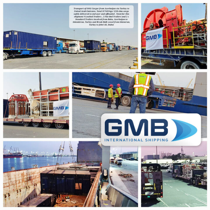 G M B International Transported OOG Cargo from Baku, Azerbaijan to Jebel Ali, UAE
