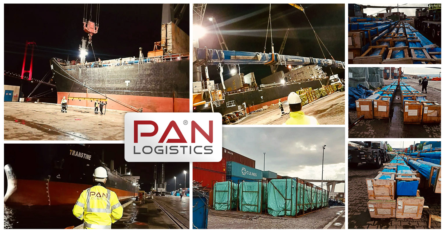 Pan Logistics Shipped Under Own Charter & Delivered to Door 54 x 26m Long Aluminum Profiles & 3 High Speed Train Wagons from South Korea to Belde Port
