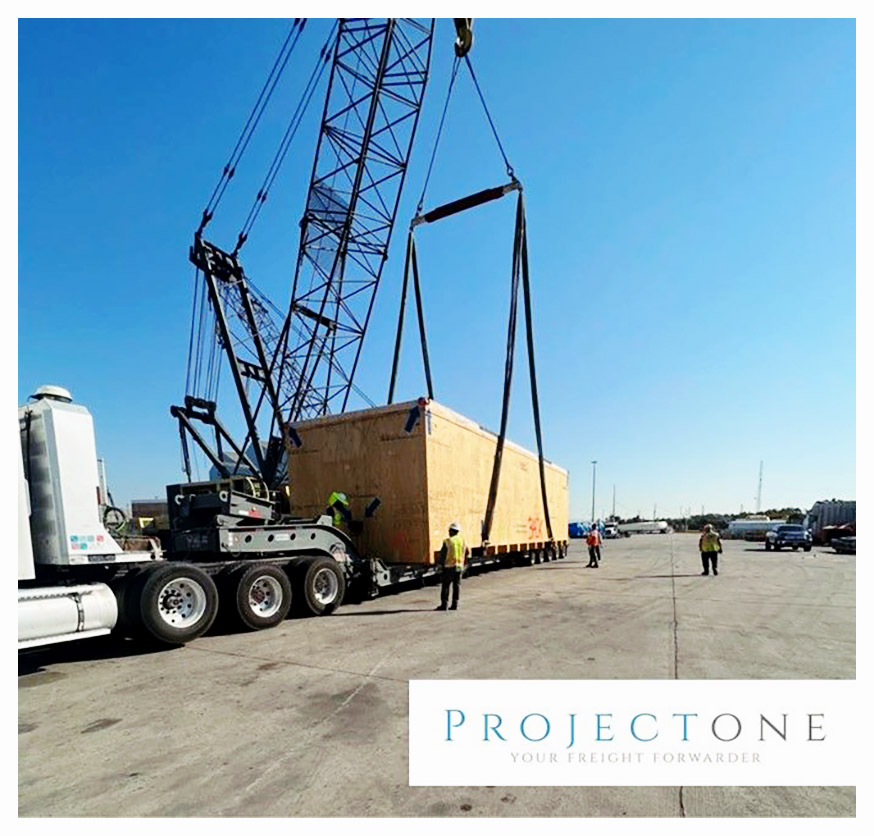 Project One Logistics Delivered an 85,000lb Piece from Houston to a Jobsite in Missouri