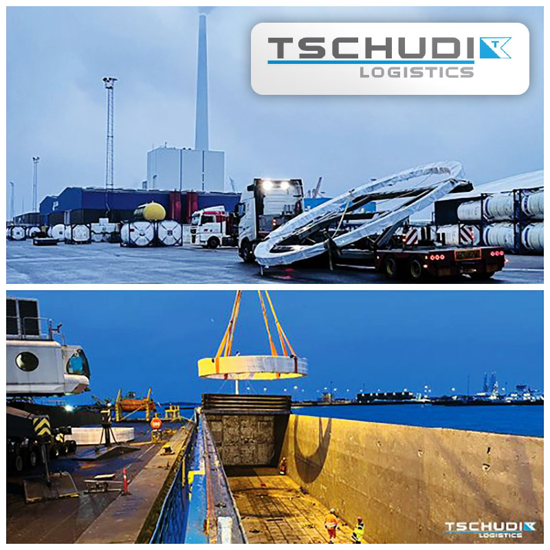 The Danish Tschudi Logistics Team Completed a Transport & Delivery of Flanges for Wind Turbines