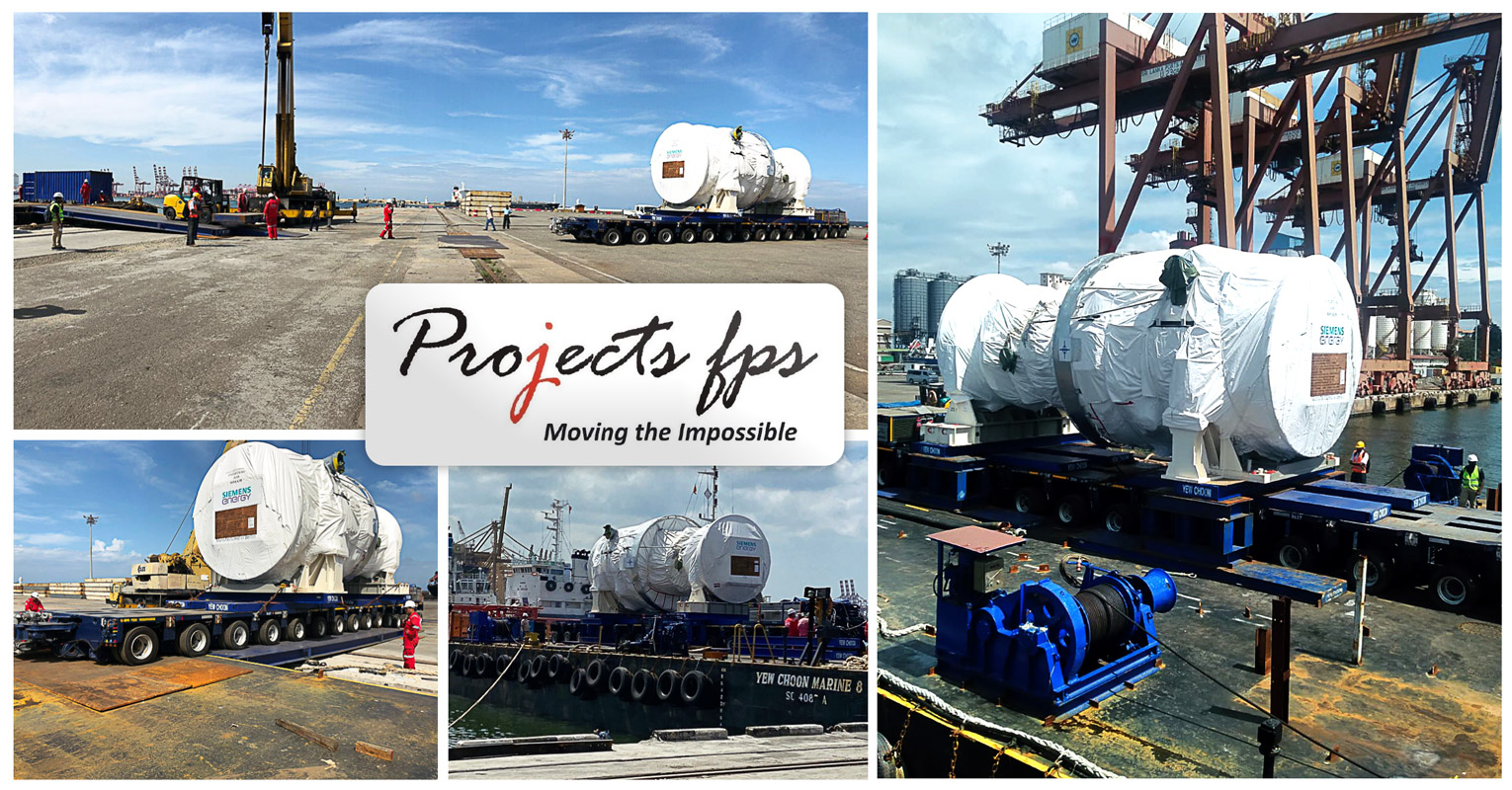 Projects FPS Moved a 317mt Gas Turbine by Barge in Port of Colombo