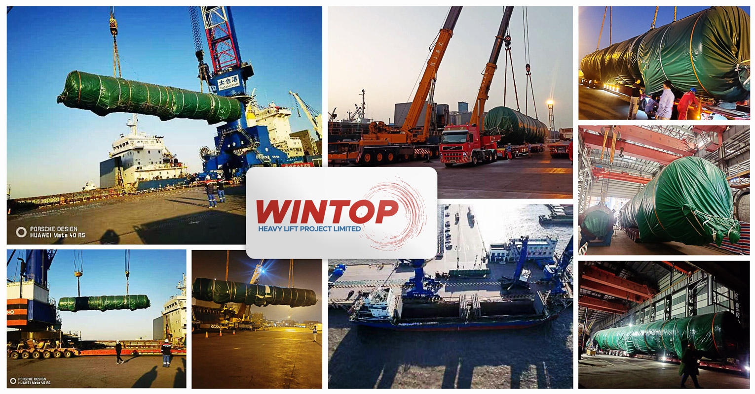 Wintop Heavy Lift Shipped Two Horizontal LCO2 Tanks from Taicang to Kaohsiung