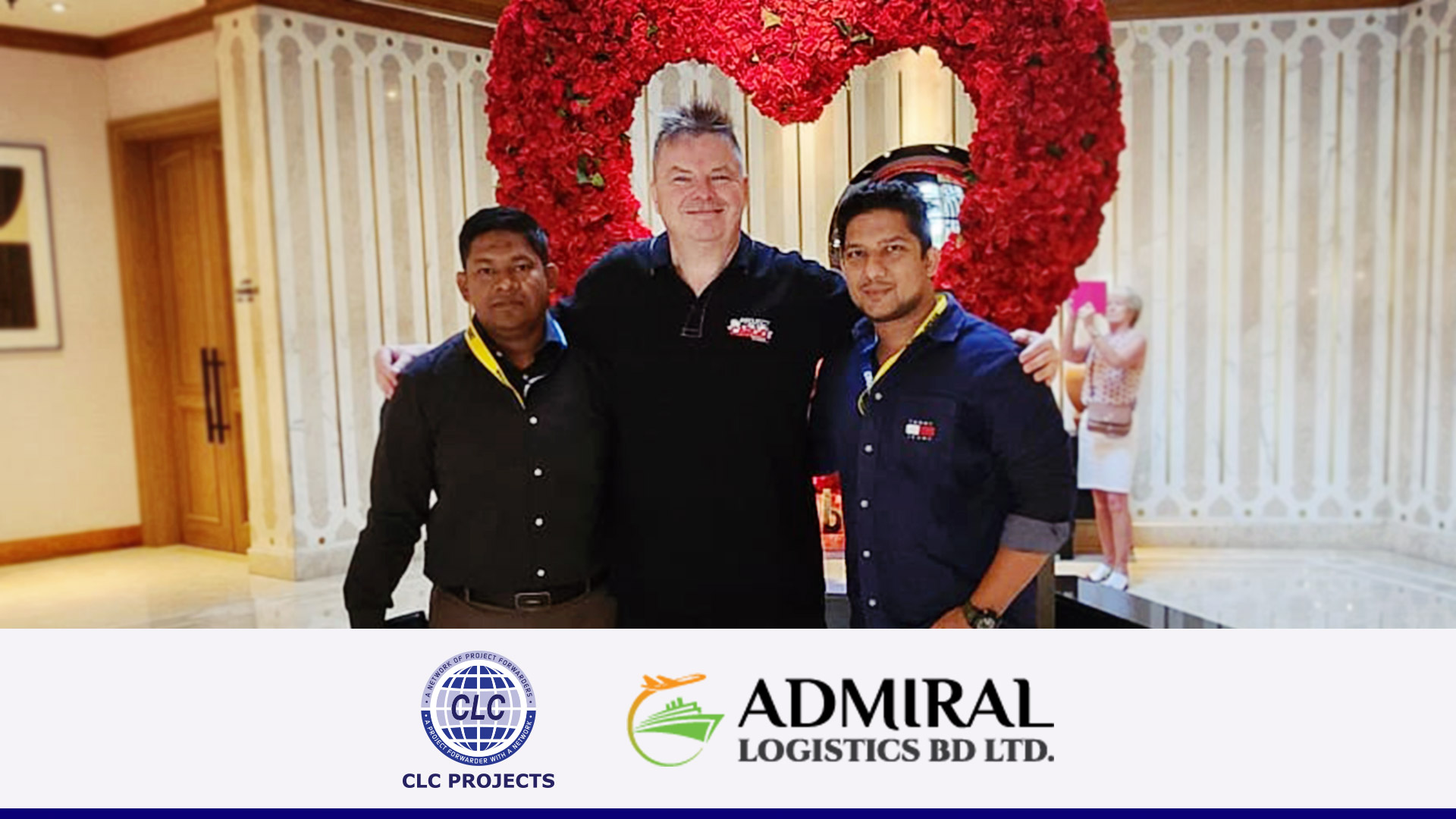 CLC Projects Chairman with Rashadul Islam Fahad and colleague of Admiral Logistics Bangladesh in Dubai