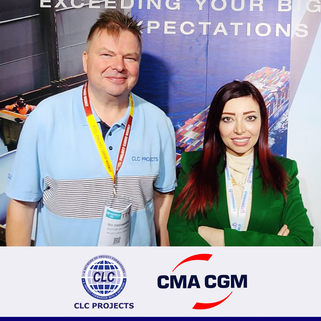 CLC Projects with Pearla A. - Regional Head - Project Cargo - CMA CGM at Breakbulk Middle East in Dubai