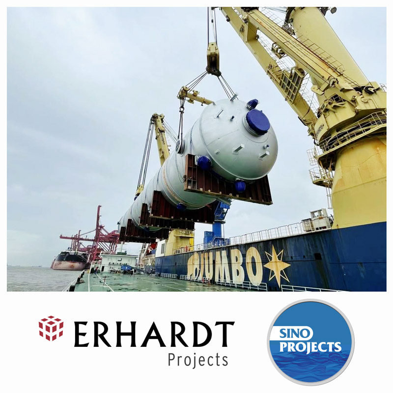 Erhardt Projects and Sino Projects Cooperated on a 700mt Shipment Loaded in Shanghai