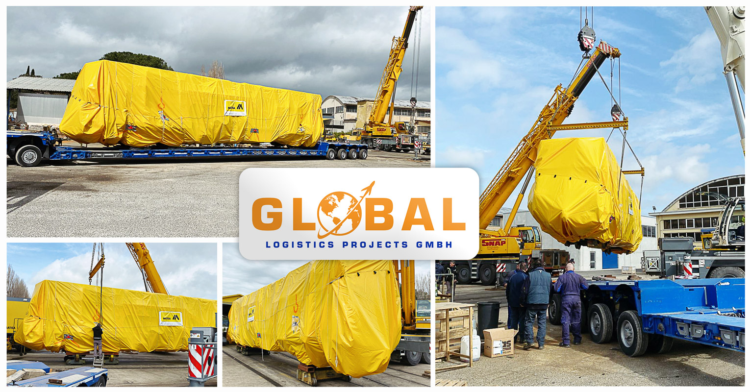 Global Logistics Projects Loaded Another Tamping Machine in Pomezia, Italy with Final Destination DAP Western Australia
