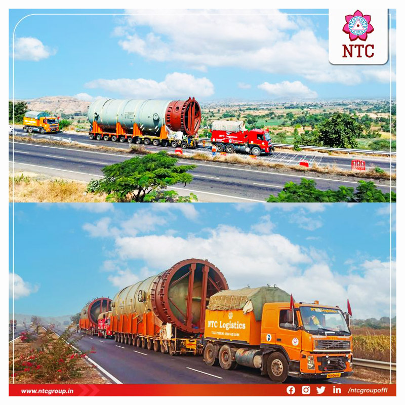 NTC Logistics Transported 95mt Clay Treaters from Tarapur, Maharashtra to Paradeep, Odisha India