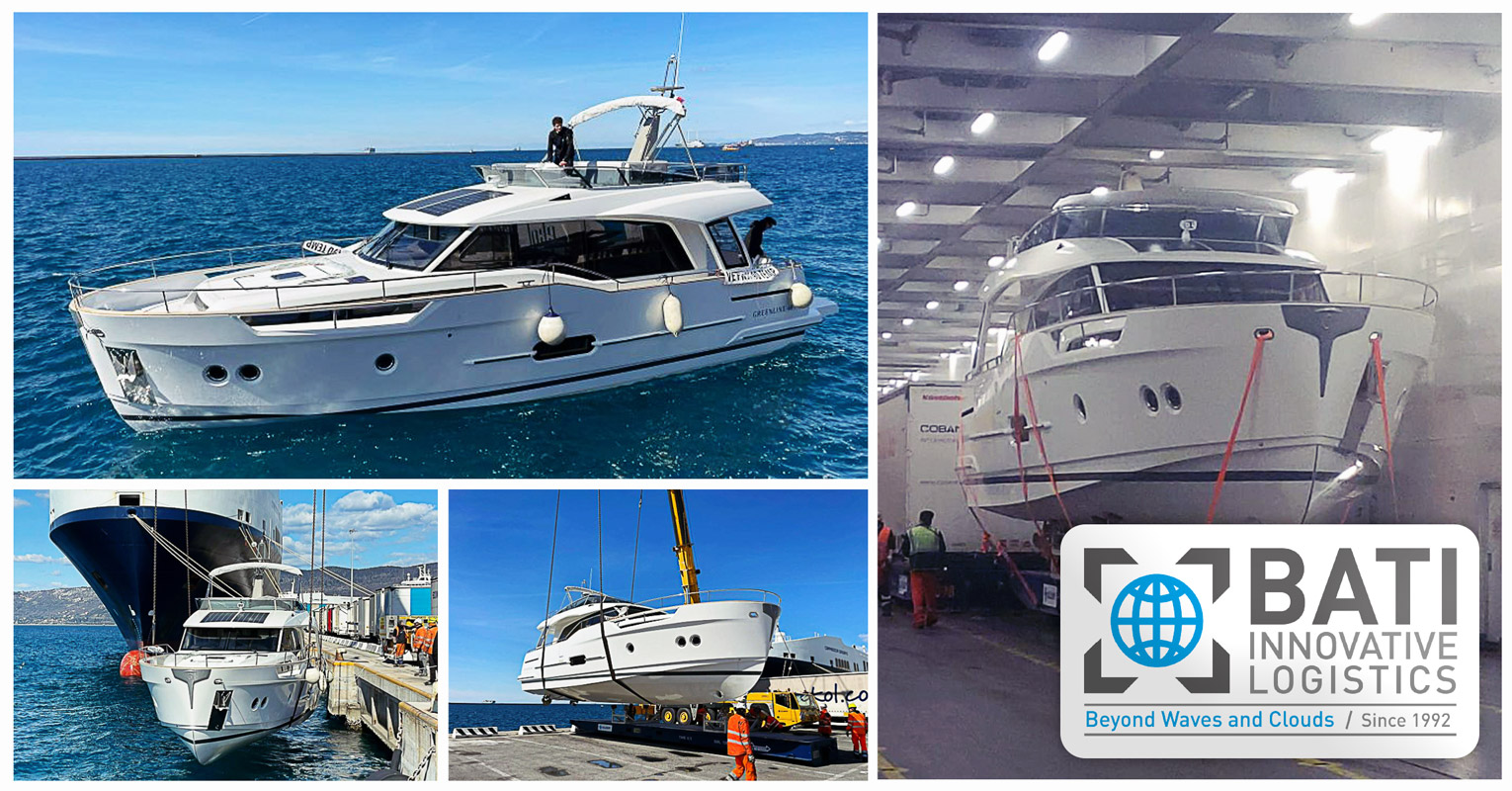 BATI Group Handled the Crane Operations, Cradling, Lashing, Sea Freight and Final Delivery of a Yacht for Trieste, Italy