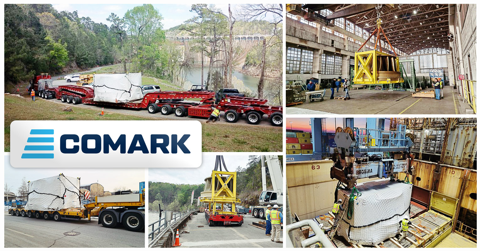 Comark Shrink-wrapped & Transported a 67-ton Francis Turbine from Slovenia to a Hydropowerplant in Alabama, USA