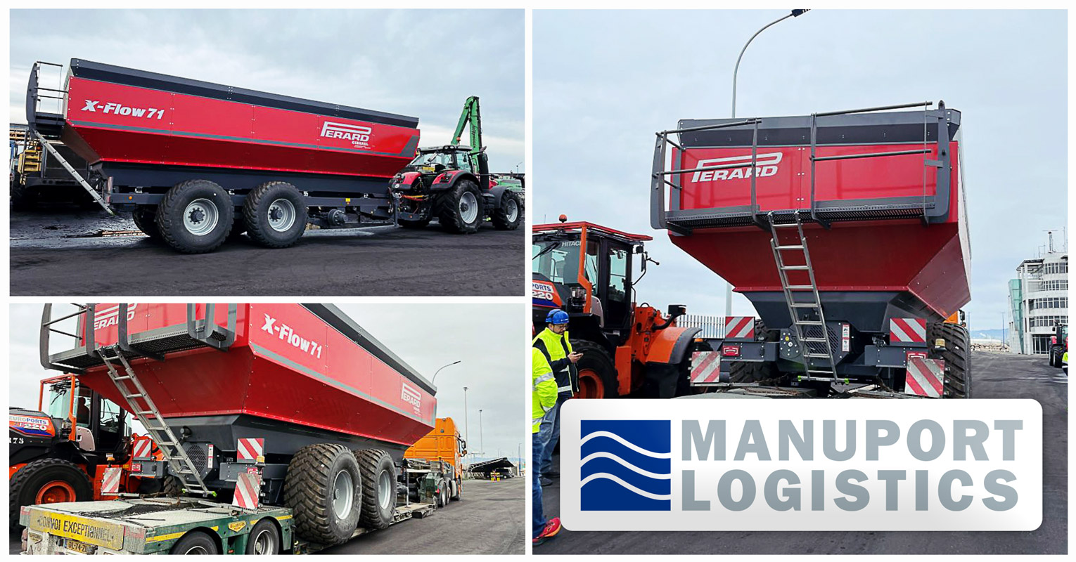 Manuport Logistics Handled a Large Grain Cart via Breakbulk