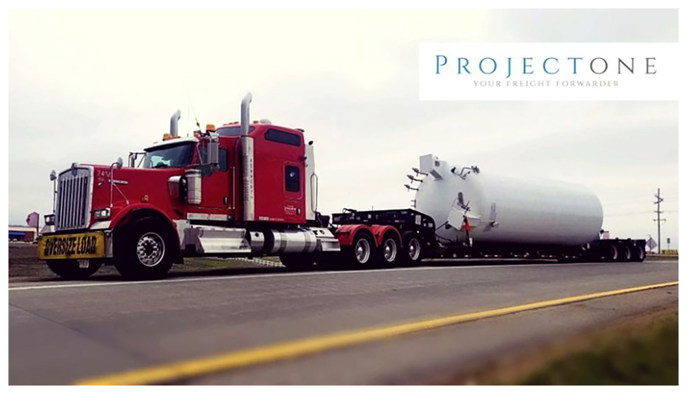 Project One Logistics Trucked a Tank via Drop-deck Trailer in Illinois